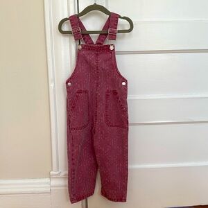 Zara pink denim overalls